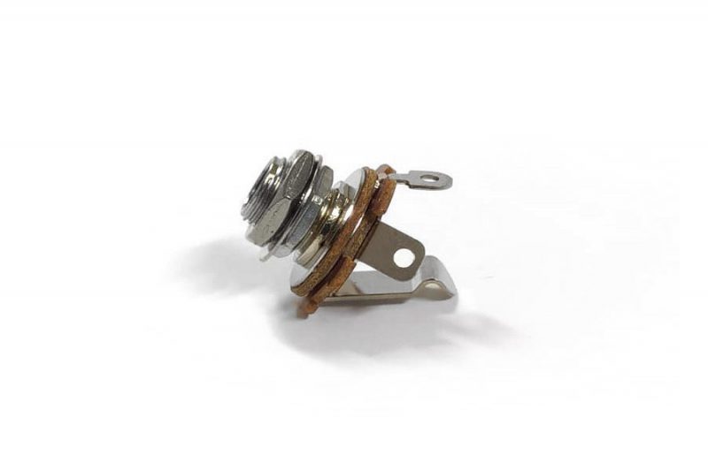 CHROME FEMALE MONO JACK CONNECTOR