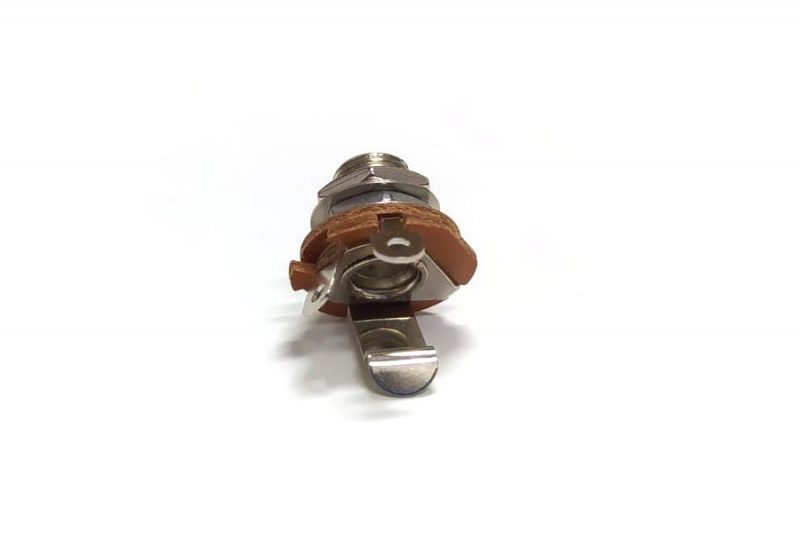 CHROME FEMALE MONO JACK CONNECTOR