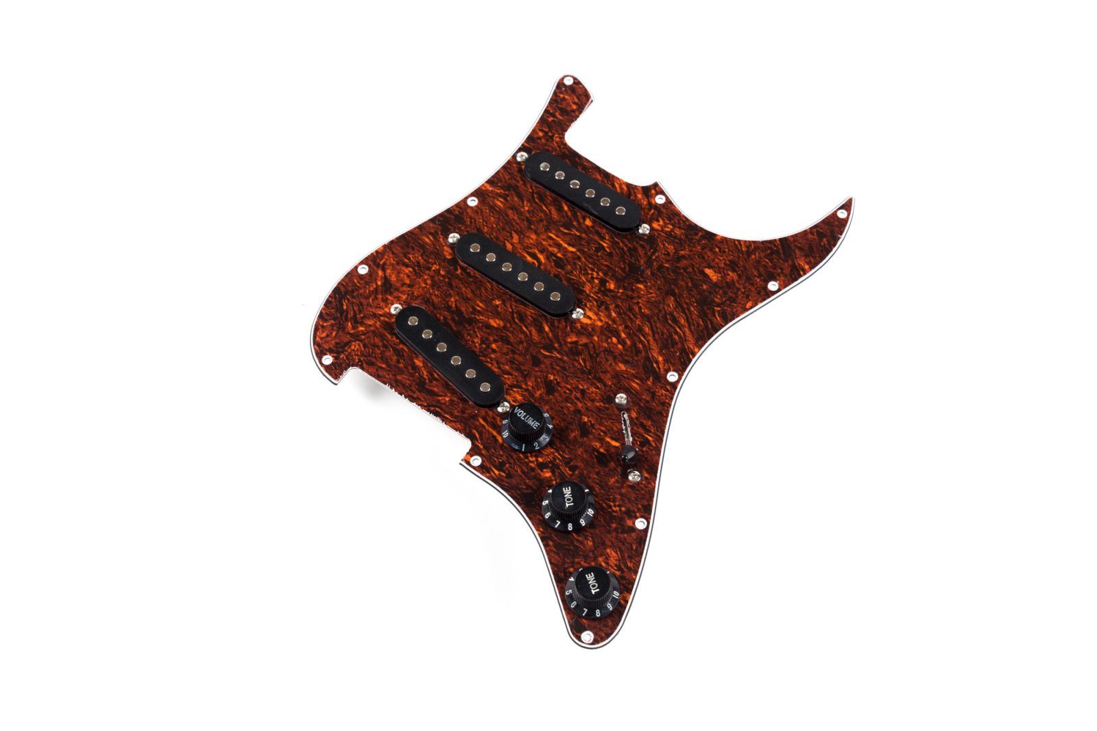 LOADED RED TORTOISE STRATOCASTER PICKGUARD SSS 4 PLY