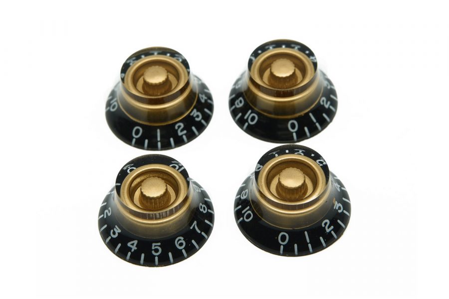 BLACK GOLD KNOBS HAT GIBSON LES PAUL STYLE - Clandestine Guitars ...