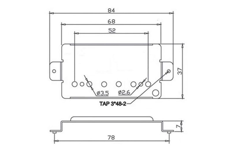 6 HOLES BRASS HUMBUCKER BASEPLATE
