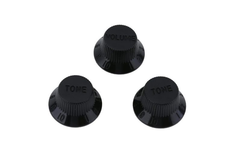 BOTONES STRATOCASTER NEGROS COMPLETOS