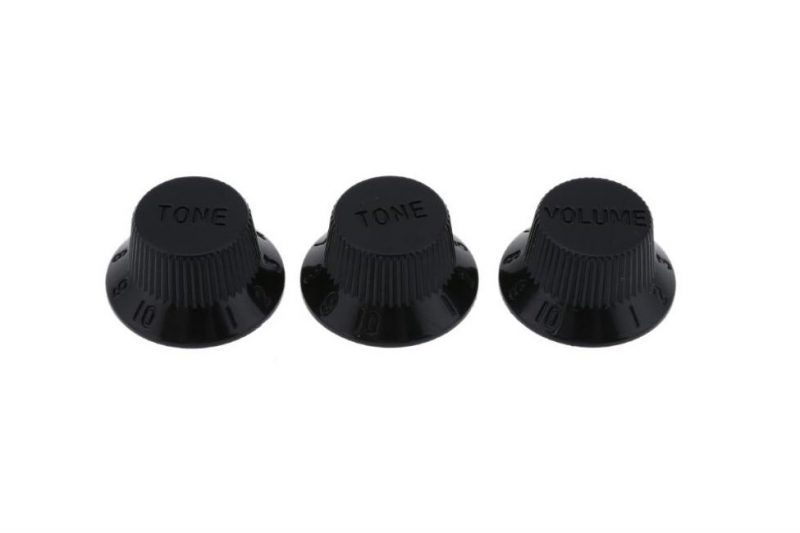 BOTONES STRATOCASTER NEGROS COMPLETOS