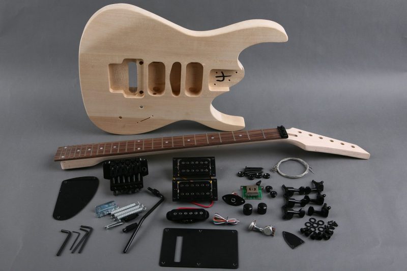 KIT DIY GUITARRA ELECTRICA JS DE CAOBA
