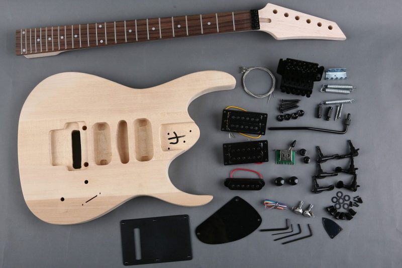 KIT DIY GUITARRA ELECTRICA JS DE CAOBA