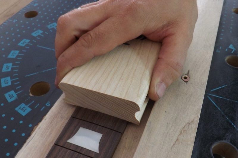 TACOS DE MADERA PARA LIJADO DE TRASTES Y DIAPASONES 200MM