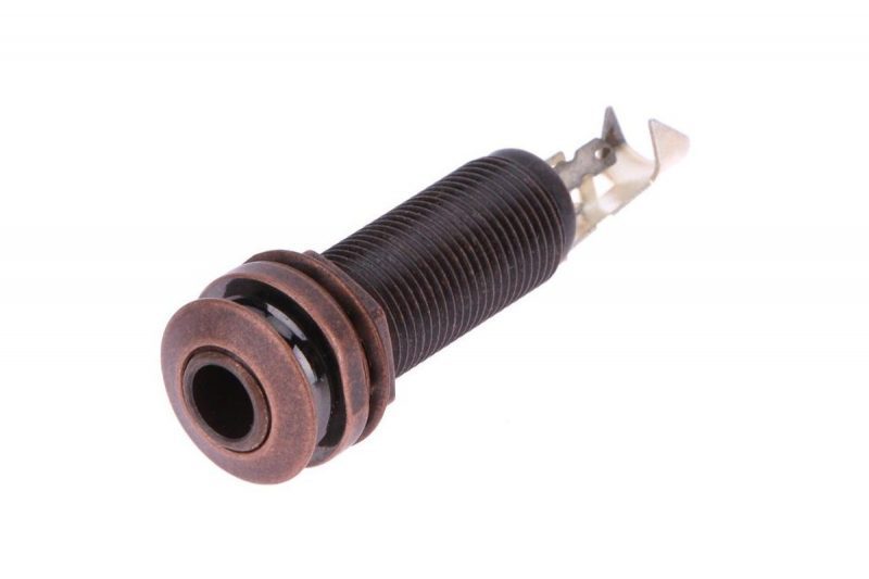 BRONZE CYLINDER FEMALE STEREO JACK CONNECTOR