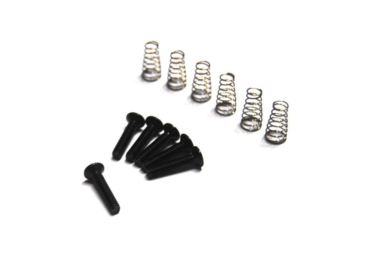SET DE MUELLES Y TORNILLOS NEGROS SINGLE COIL