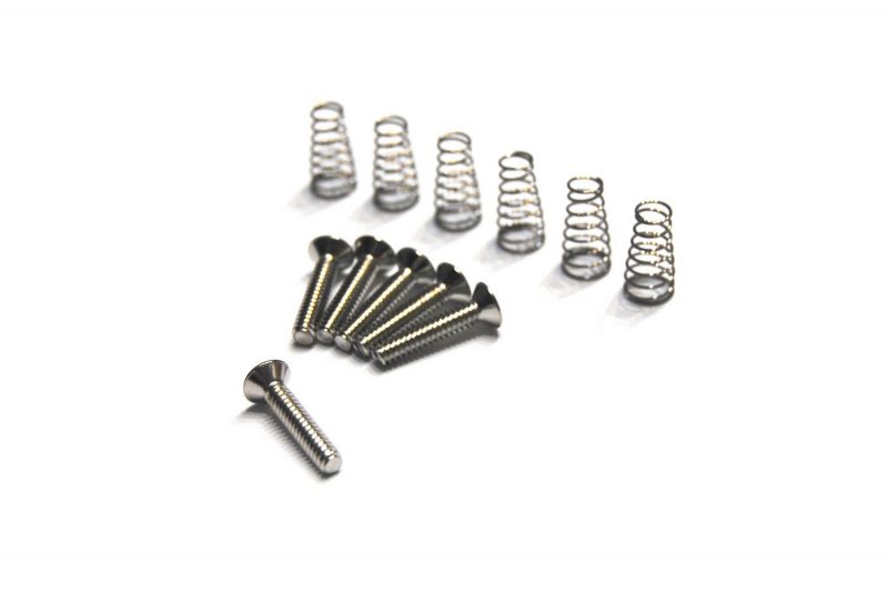 CHROME SINGLE COIL SCREWS AND SPRINGS SET