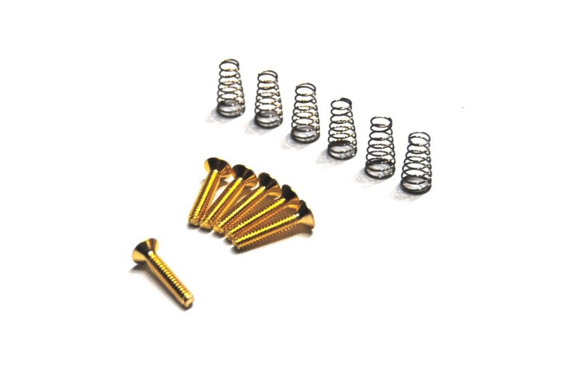 GOLD SINGLE COIL SCREWS AND SPRINGS SET