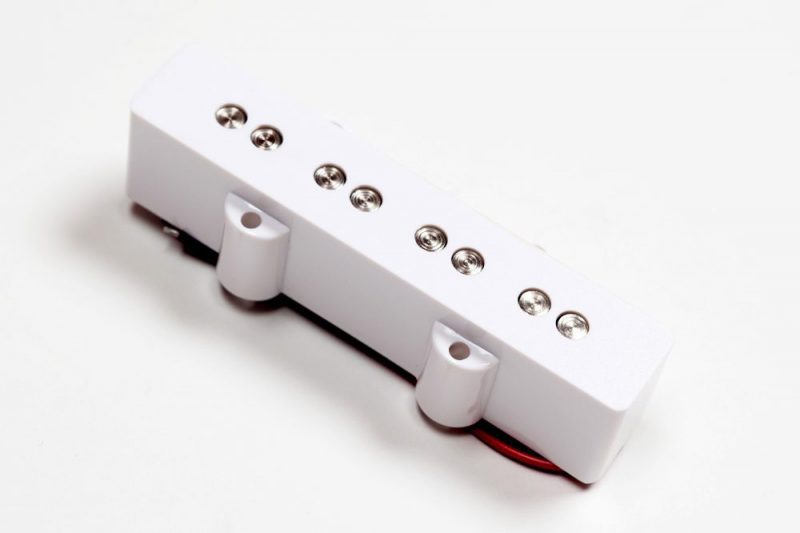 WHITE ARTEC JOC4 OPEN POLES JAZZ BASS PICKUPS