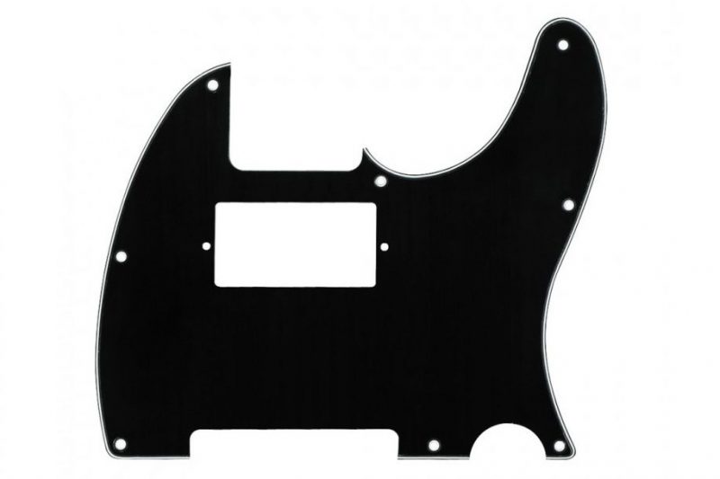 BLACK 3PLY TELECASTER HUMBUCKER PICKGUARD