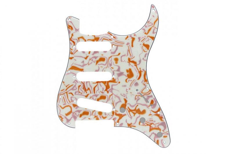 GOLDEN YELLOW STRIPE STRATOCASTER PICKGUARD SSS 4 PLY