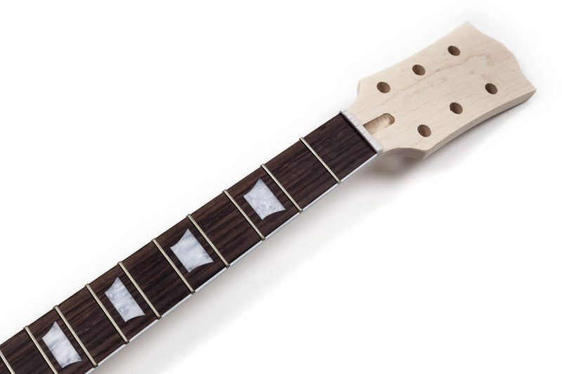 GIBSON HEADSTOCK MAPLE & ROSEWOOD TRAPEZIUMS SET-IN LES PAUL NECK