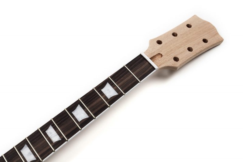 GIBSON HEADSTOCK MAHOGANY & ROSEWOOD TRAPEZIUMS SET-IN LES PAUL NECK