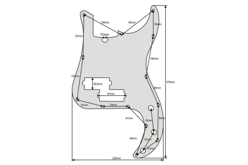 PICKGUARD PRECISION BASS VERDE MENTA 3 CAPAS