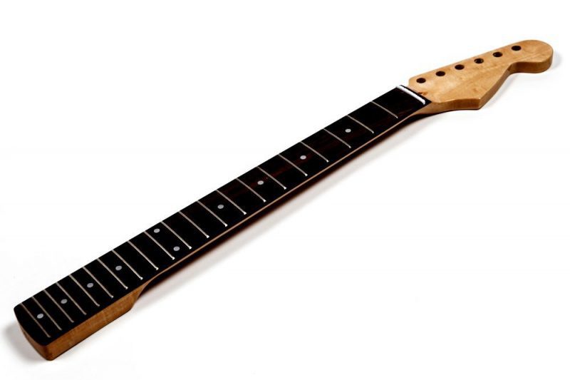 MASTIL STRATOCASTER DE ARCE Y  ÉBANO 21 TRASTES CLEAR GLOSS