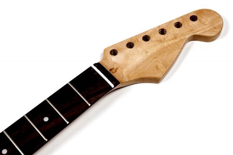MASTIL STRATOCASTER DE ARCE Y  ÉBANO 21 TRASTES CLEAR GLOSS