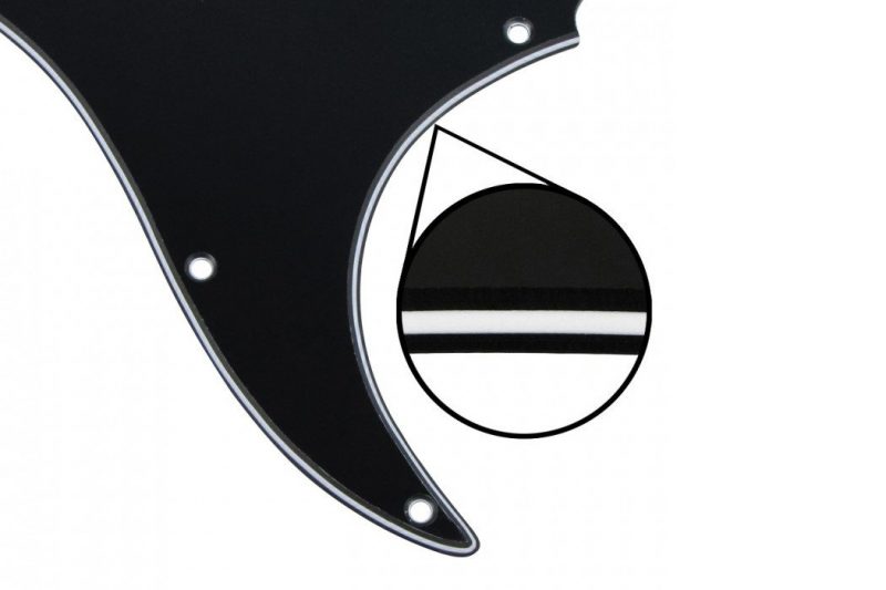 PICKGUARD STRATOCASTER HH NEGRO 3 CAPAS