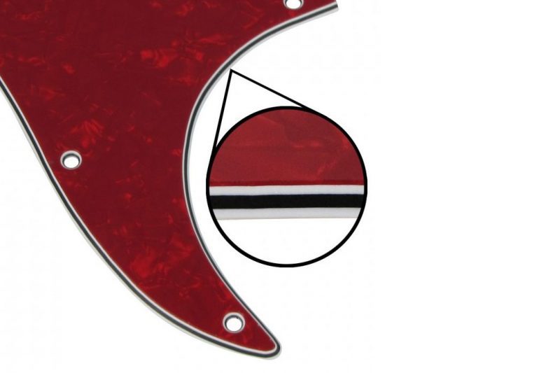 PICKGUARD STRATOCASTER SSS ROJO PERLADO
