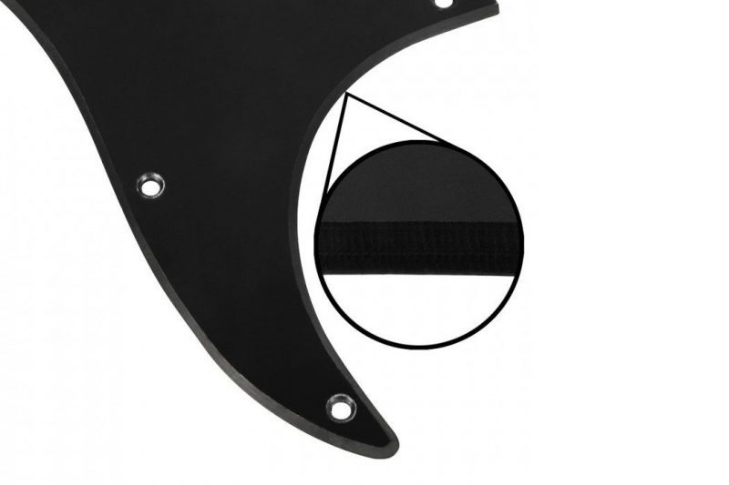 MATT BLACK 1PLY STRATOCASTER PICKGUARD HSS