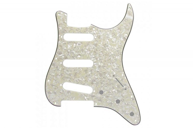 AGED WHITE PEARL STRATOCASTER PICKGUARD SSS