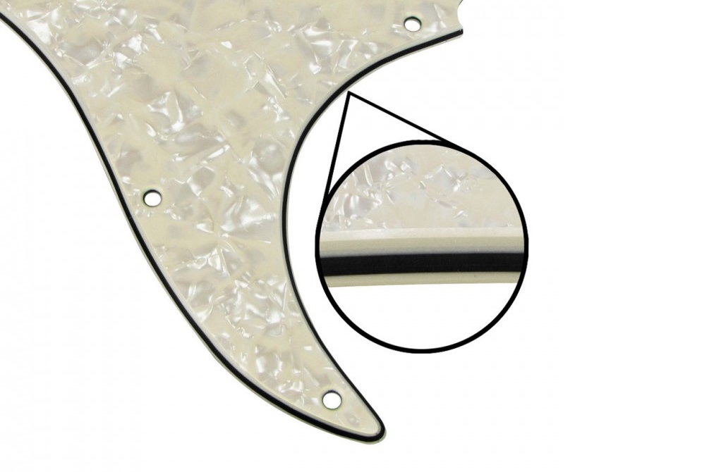 Fender Stratocaster Pickguard, 11-Hole, Aged White Pearloid – ToneShapers