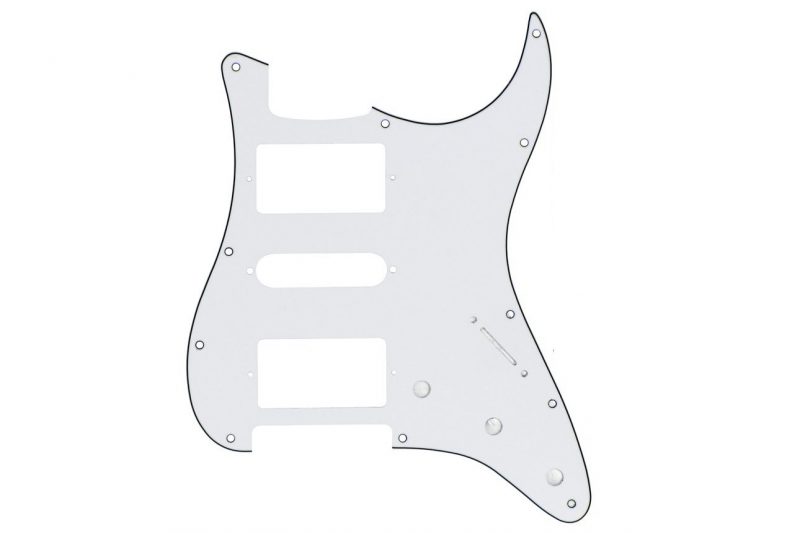 WHITE STRATOCASTER PICKGUARD HSH 3PLY