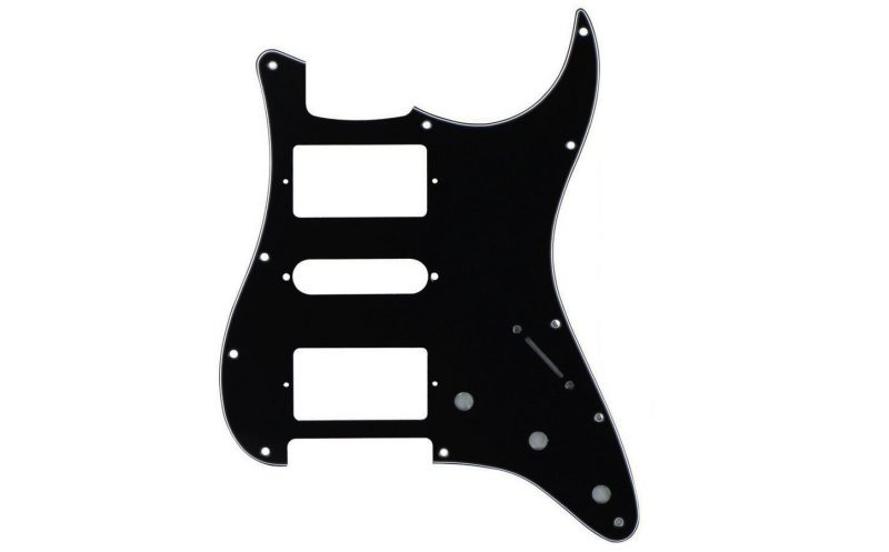 BLACK STRATOCASTER PICKGUARD HSH 3PLY
