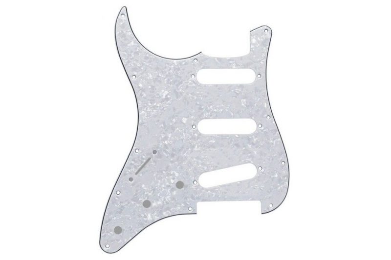 PICKGUARD STRATOCASTER SSS ZURDO BLANCO PERLADO