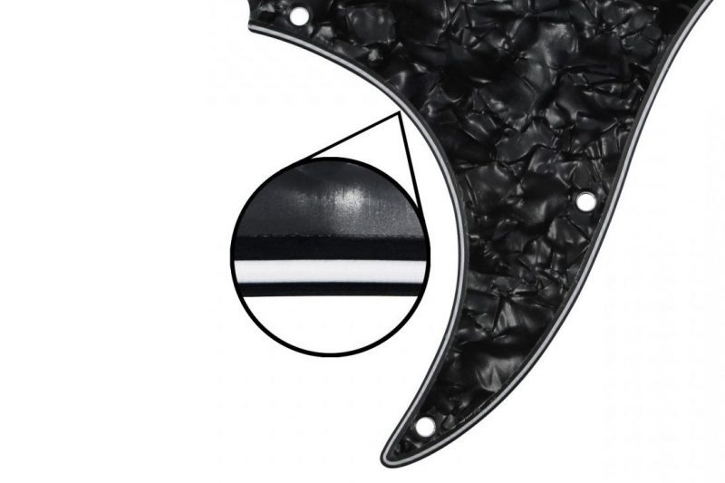 PICKGUARD STRATOCASTER SSS ZURDO NEGRO PERLADO