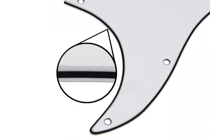 PICKGUARD STRATOCASTER SSS ZURDO BLANCO 3 CAPAS