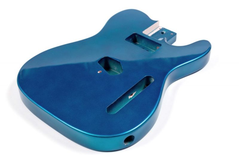 BLUE METALLIC BASSWOOD TELECASTER GUITAR BODY STOCK-B