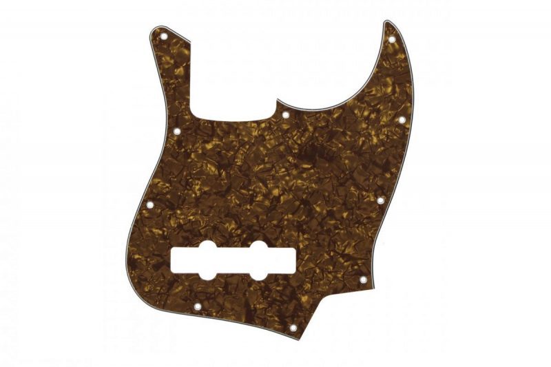 BROWN GOLD  PEARL 4PLY JAZZ BASS PICKGUARD