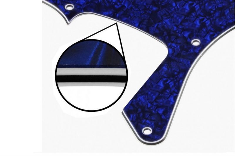 BLUE PEARL 4PLY JAZZ BASS PICKGUARD