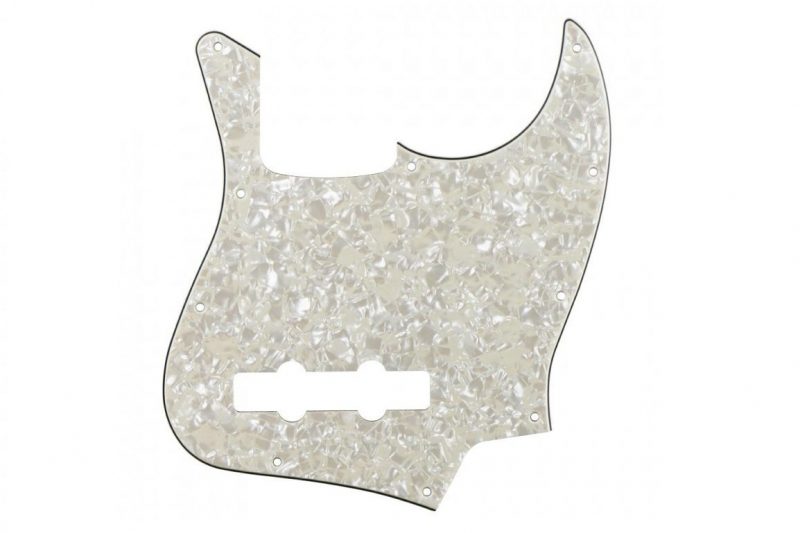 AGED WHITE PEARL 4PLY JAZZ BASS PICKGUARD