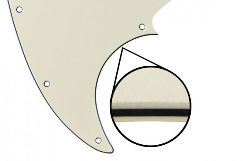CREAM 3PLY JAZZ BASS PICKGUARD