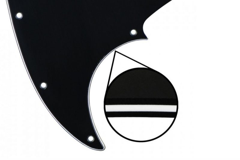 BLACK 3PLY JAZZ BASS PICKGUARD