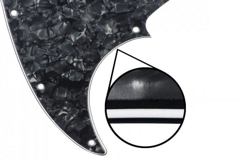 PICKGUARD JAZZ BASS NEGRO PERLADO