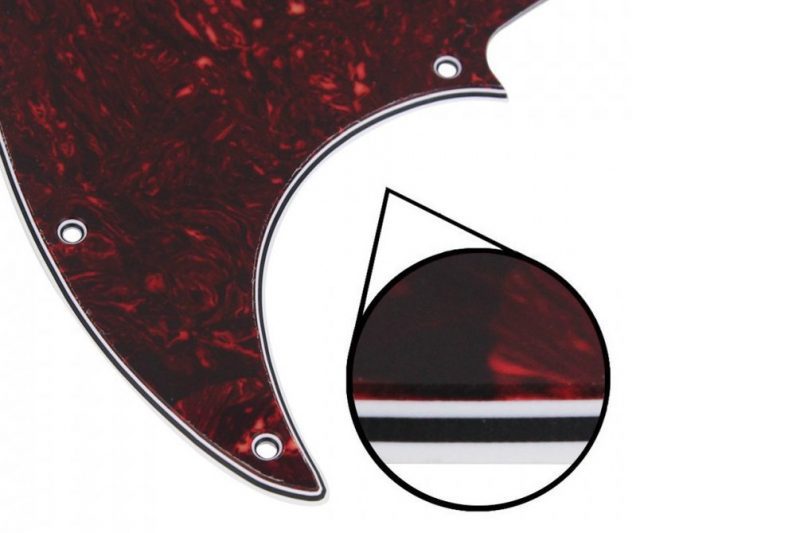 PICKGUARD JAZZ BASS ROJO TORTOISE