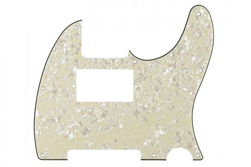 AGED WHITE PEARL TELECASTER HUMBUCKER PICKGUARD