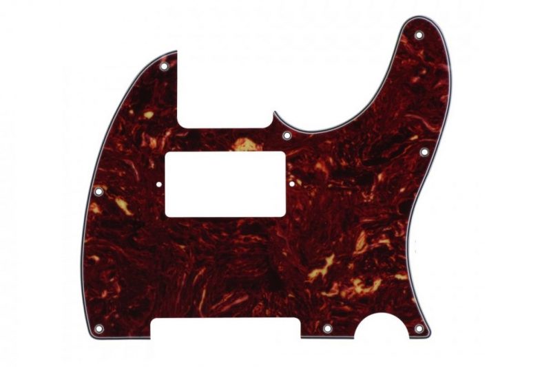 RED TORTOISE TELECASTER HUMBUCKER PICKGUARD