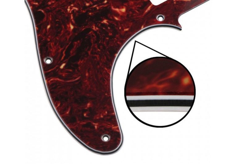 RED TORTOISE TELECASTER HUMBUCKER PICKGUARD