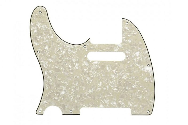 PICKGUARD TELECASTER ZURDO BLANCO ENVEJECIDO PERLADO