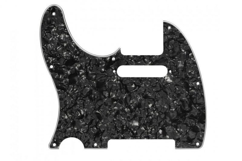 PICKGUARD TELECASTER ZURDO NEGRO PERLADO
