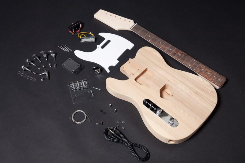 LEFT HANDED ASH TELECASTER ELECTRIC GUITAR DIY KIT