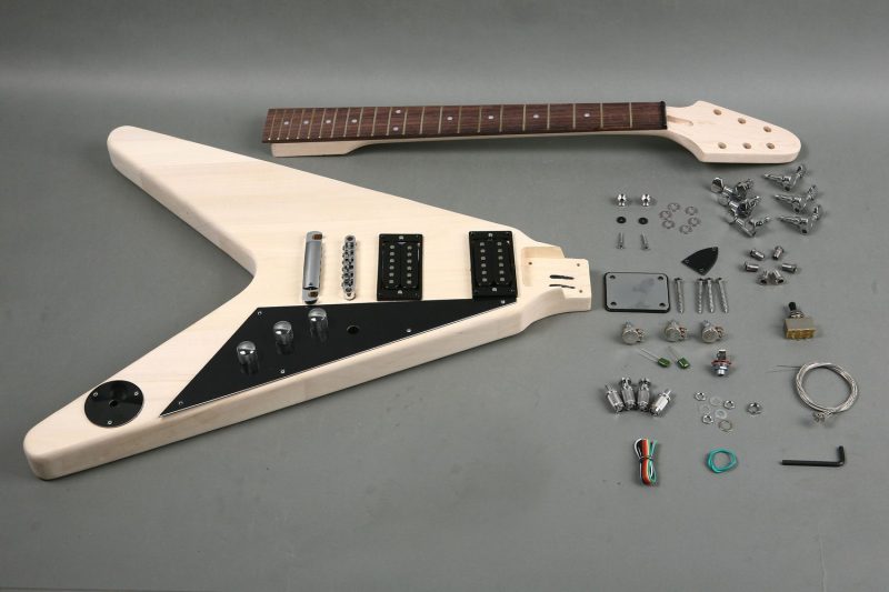 MAHOGANY FLYING V GIBSON ELECTRIC GUITAR DIY KIT