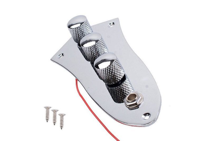 PLACA DE CONTROL PARA BAJO JAZZ BASS CROMADA