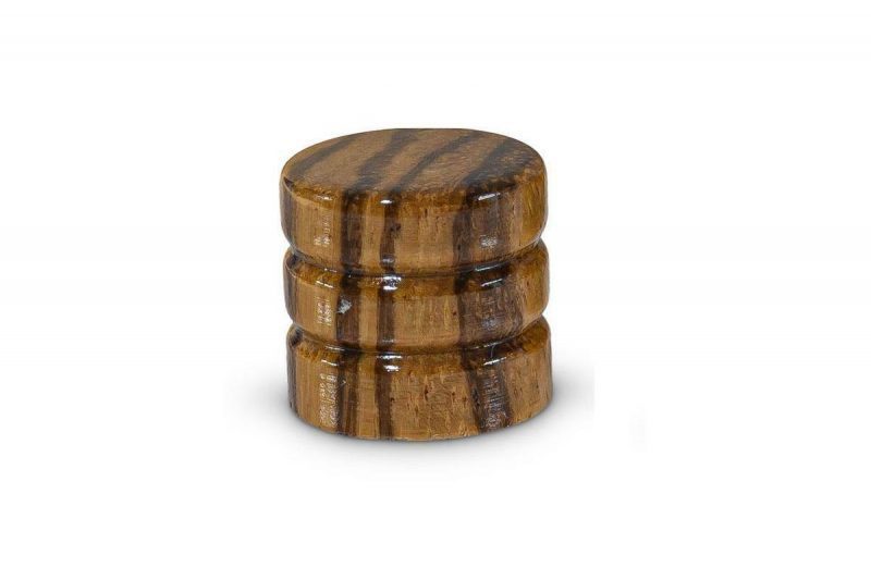 BOTON BARRIL MADERA DE ZEBRA