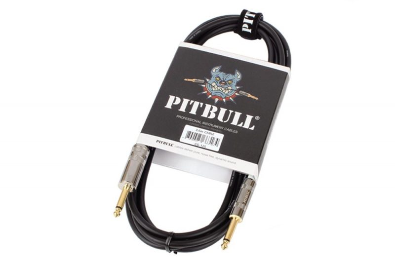 PITBULL CG-12S PVC DOUBLE MONO JACK 6.35MM "SILENT PLUG" CABLE 3,6 METERS